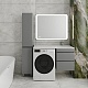 Style Line Тумба с раковиной под стиральную машину Даллас 110 R Люкс Plus подвесная серая – фотография-15